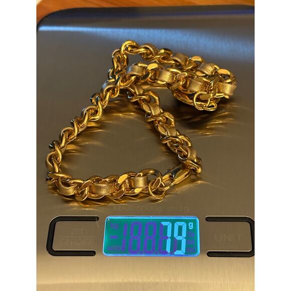 Tory Burch Logo Medallion Chunky Chain Necklace 14" - Picture 8 of 8